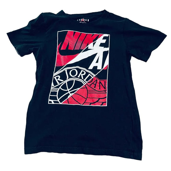 Nike Other - NWOT Nike Air Jordan Black Graphic Boy Tee Shirt Size Large 12-13 Causal